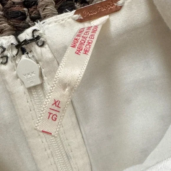 NWT FREE PEOPLE Julep Polka Dot Midi Dress Size XL Vintage Combo - Picture 7 of 11